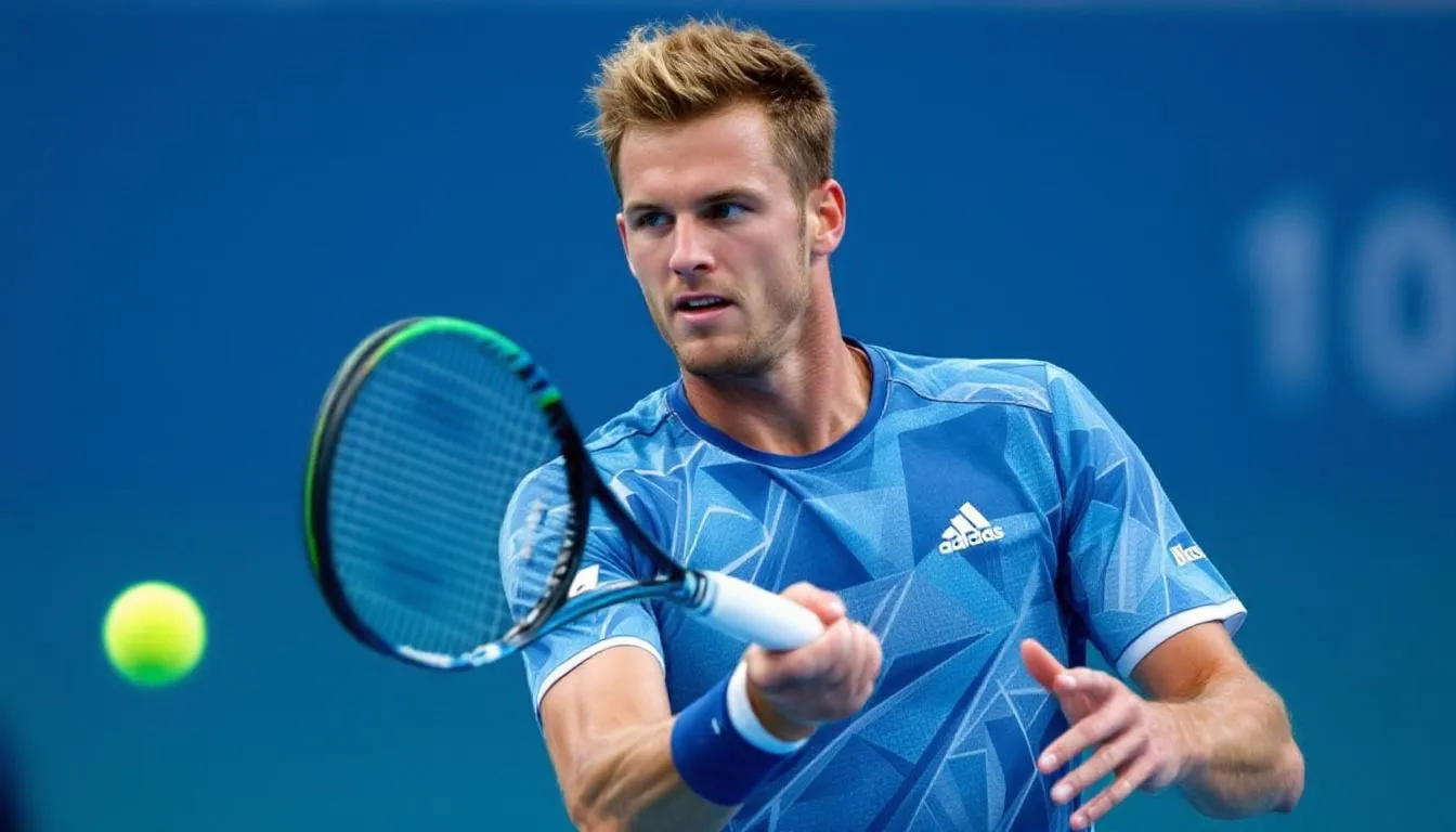 AI-generated illustration for: Czech Republic's Jiri Lehecka reaches Miami Open final at Ha