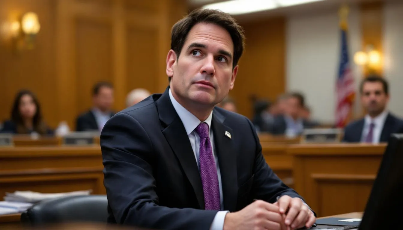 AI-generated illustration for: Rubio testifies in Miami federal court in Venezuela lobbying