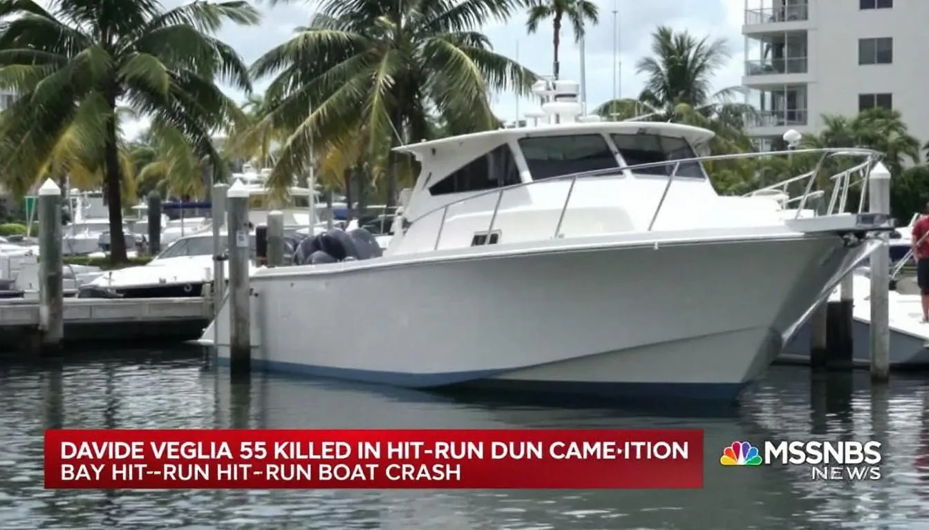 AI-generated illustration for: Davide Veglia, 55, killed in Biscayne Bay hit-and-run boat c