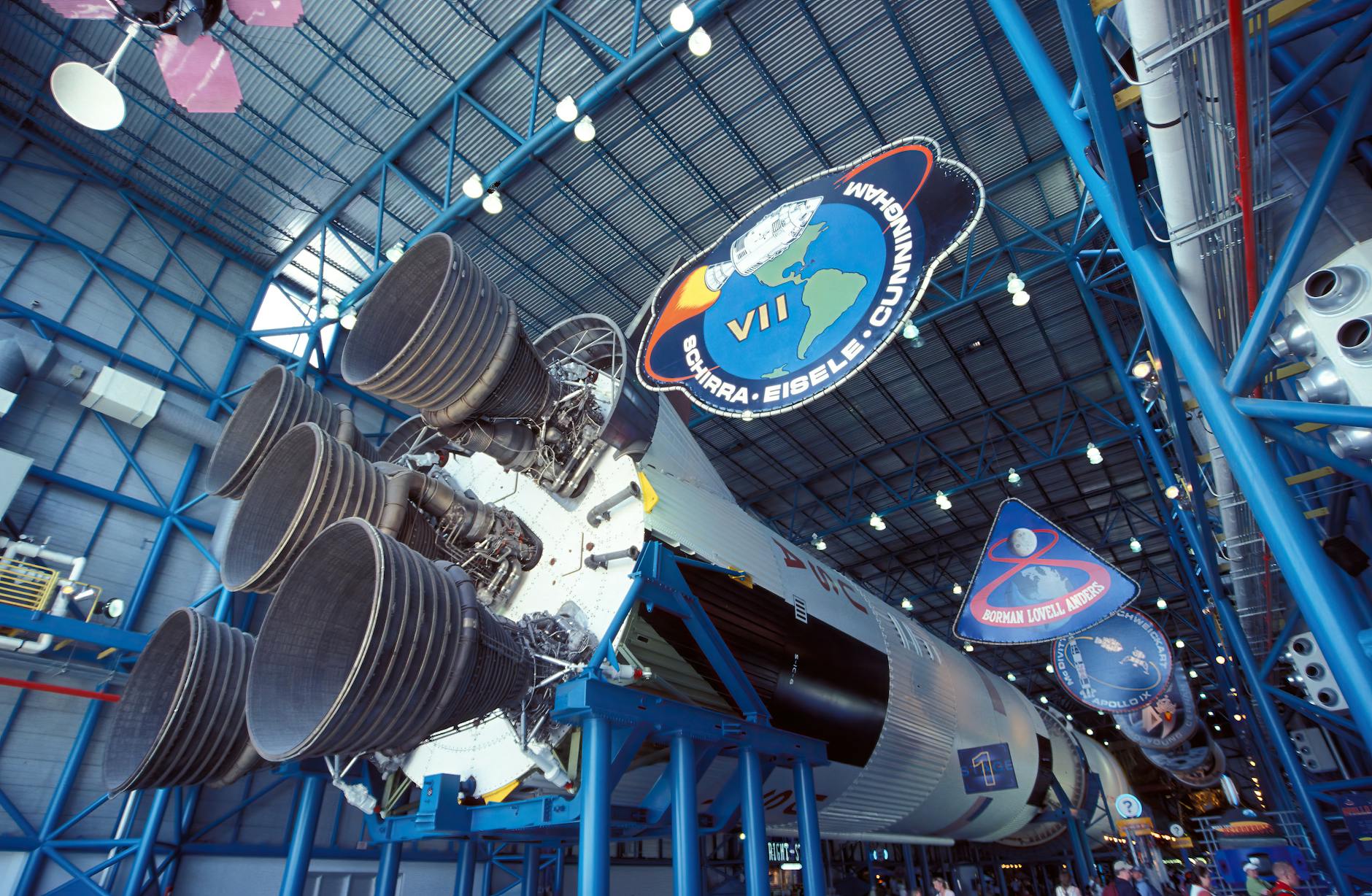 Explore the iconic Saturn V rocket exhibit at NASA's Kennedy Space Center in Florida, showcasing American space history.