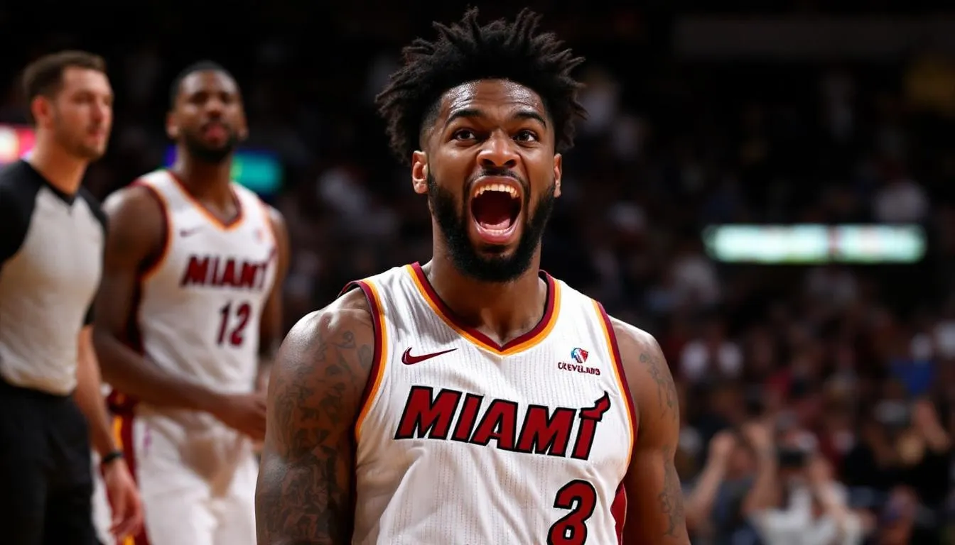 AI-generated illustration for: Miami Heat end five-game losing streak with 120-103 victory 