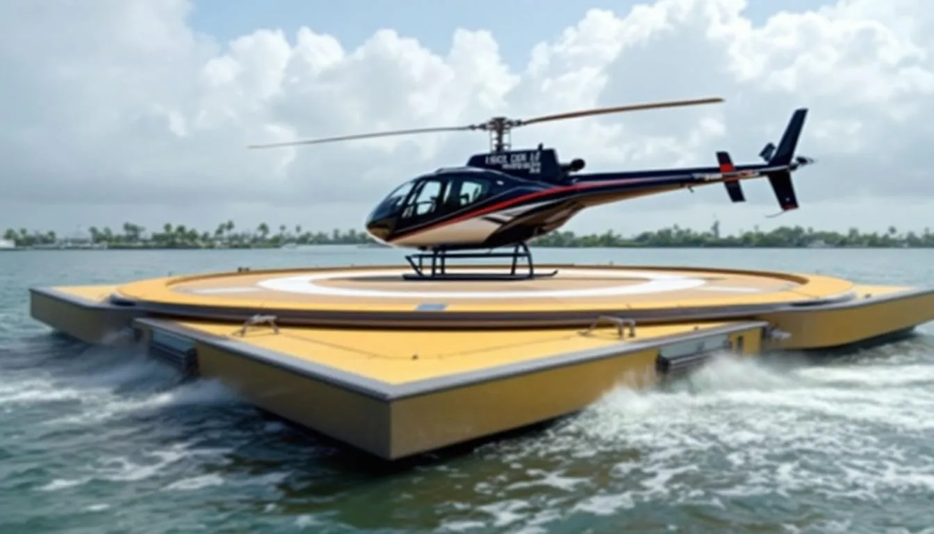 AI-generated illustration for: Miami billionaires pay $1,000 per minute for floating helico
