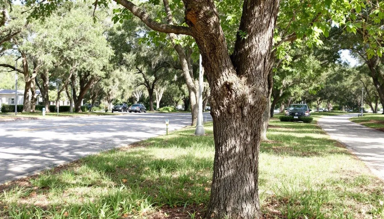 AI-generated illustration for: 60 shade trees planted along Jacksonville's Emerald Trail S-