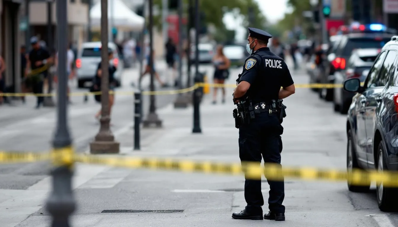 AI-generated illustration for: Miami police officer, suspect wounded in downtown shooting n