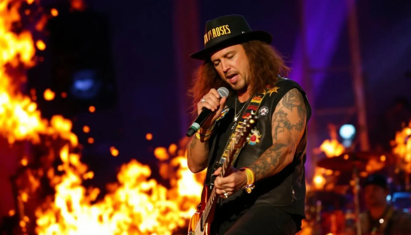 AI-generated illustration for: Guns N' Roses, Kane Brown headline Miami Grand Prix entertai