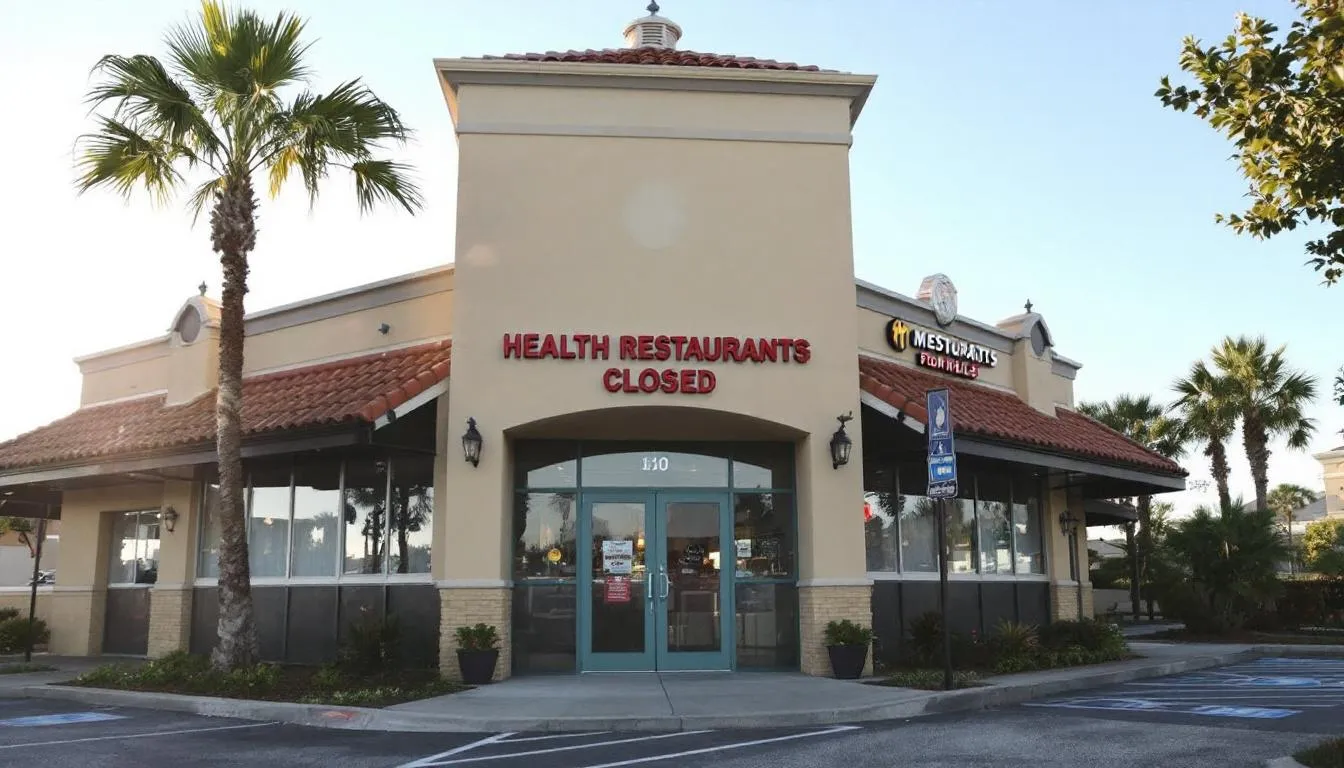 AI-generated illustration for: Seven Central Florida restaurants closed by health inspector
