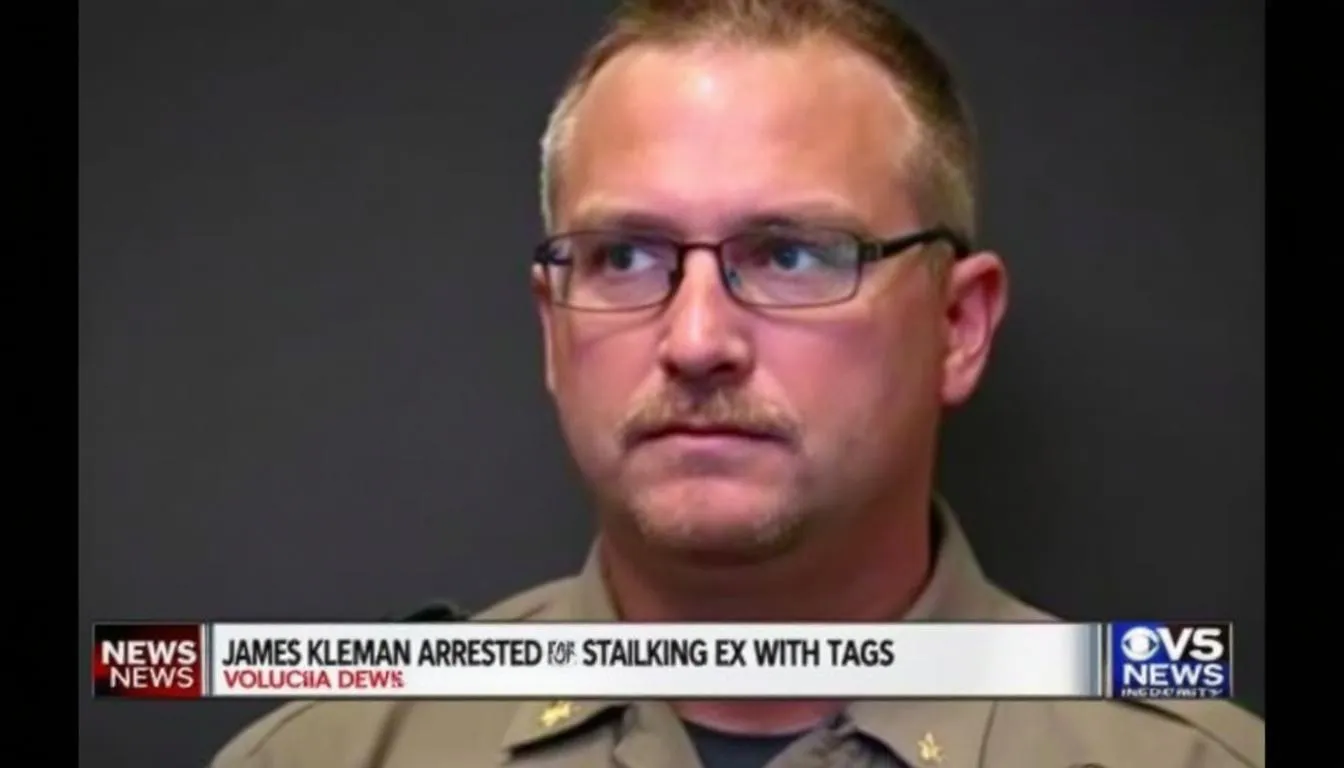 AI-generated illustration for: Volusia Deputy James Kleeman Arrested for Stalking Ex with A
