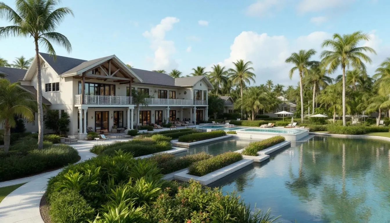 AI-generated illustration for: Naples Beach Club opens 30,000-square-foot wellness sanctuar