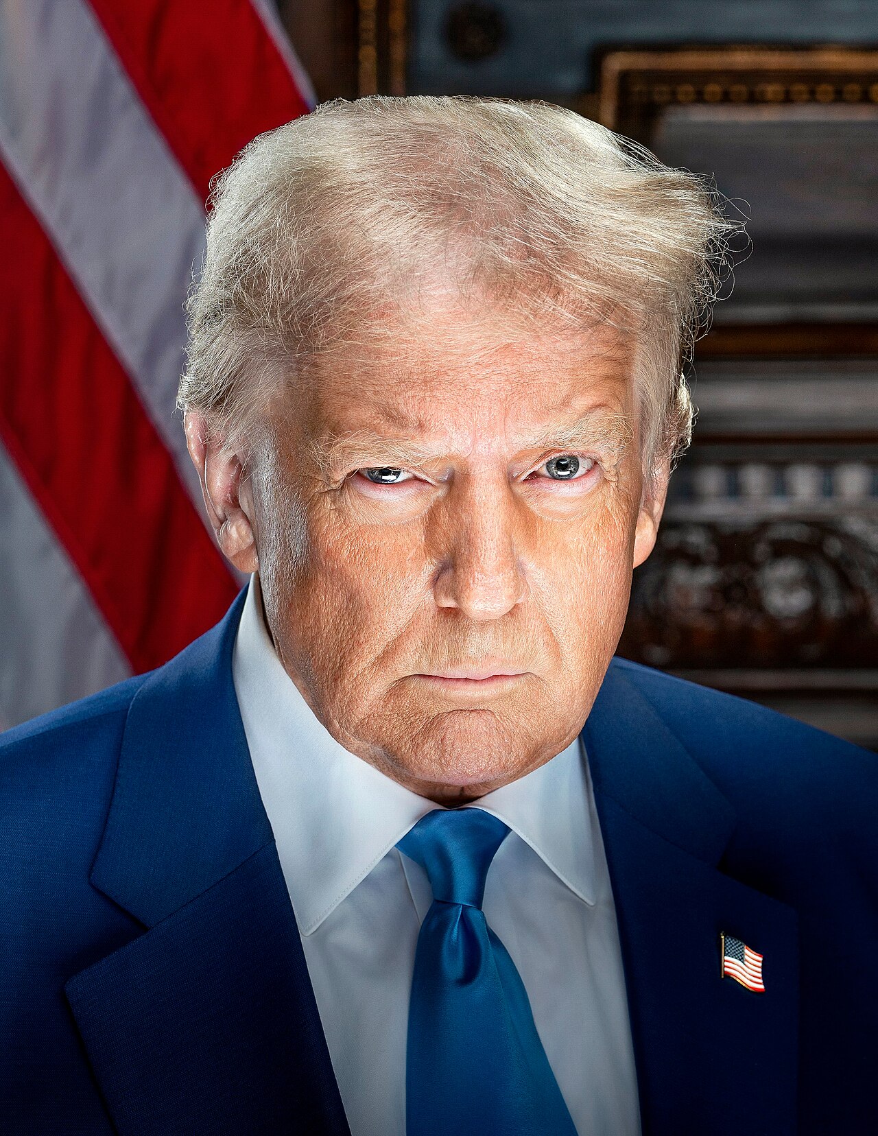 Official 2025 inaugural portrait of Donald Trump by Daniel Torok.