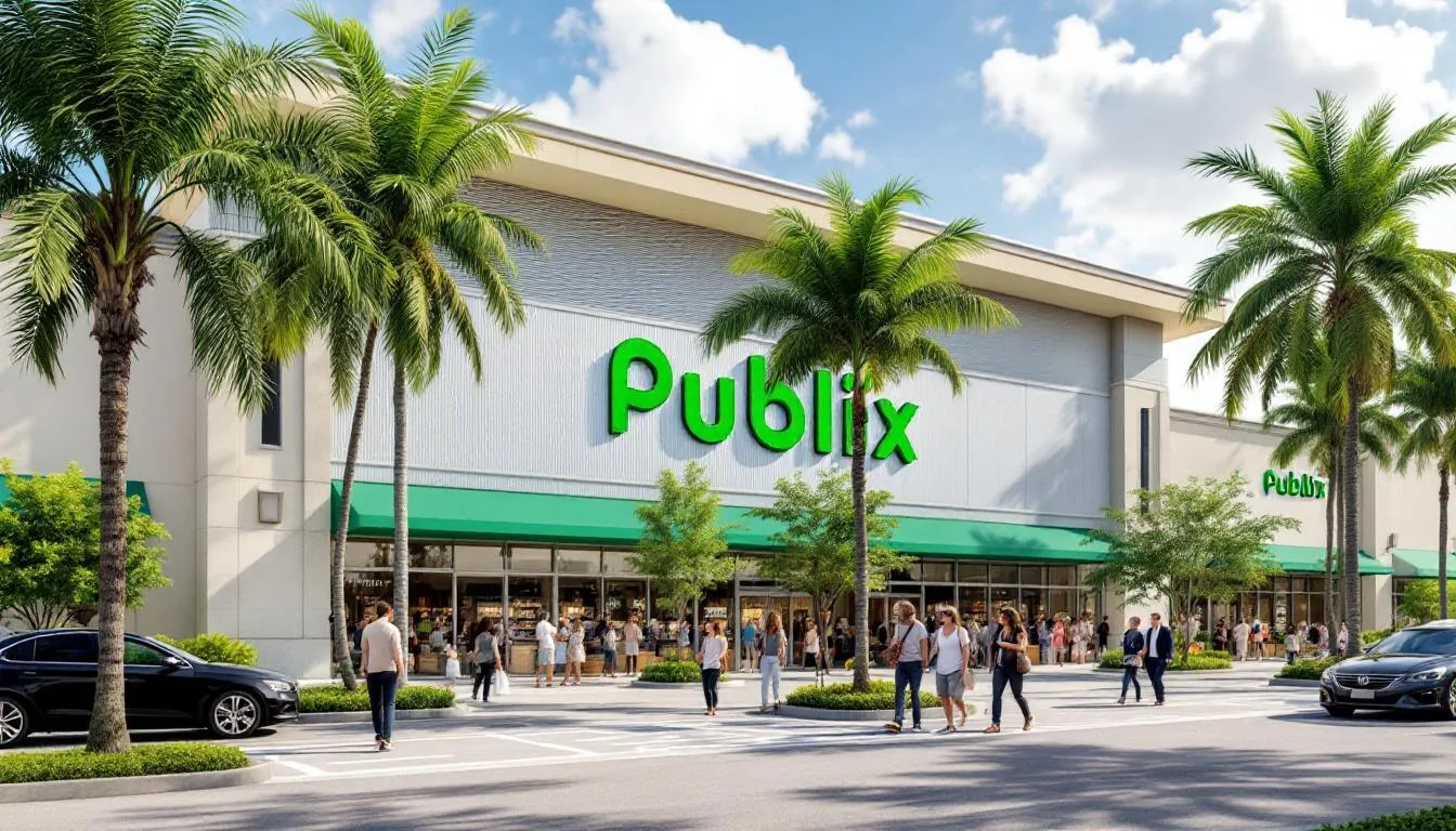 AI-generated illustration for: Publix files plans for 55,000-square-foot mega store on Bisc