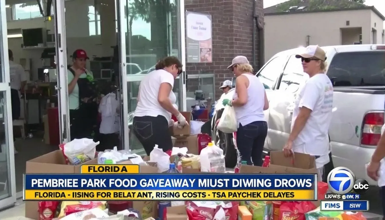 AI-generated illustration for: Pembroke Park food giveaway draws dozens amid rising costs,