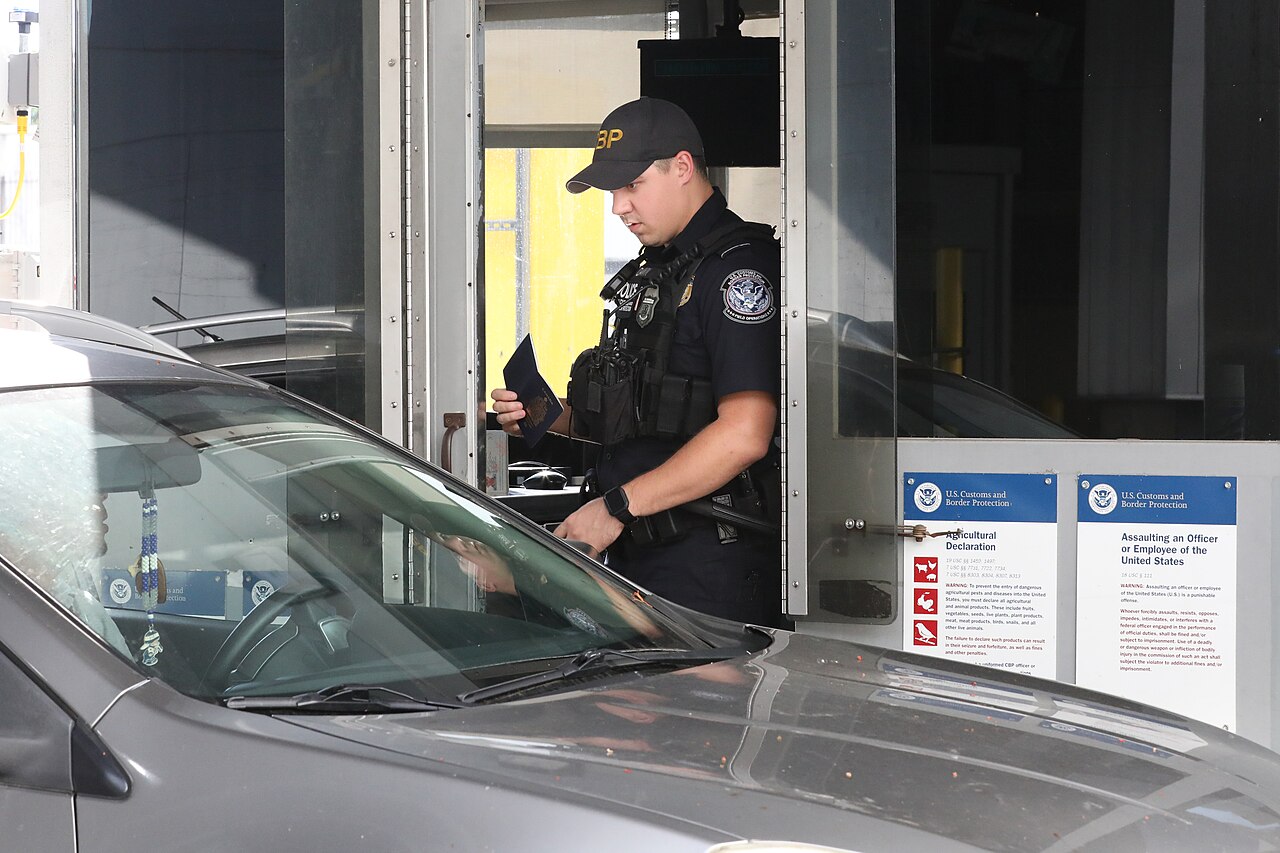 U.S. Customs and Border Protection officers conduct daily operations at the Detroit-Windsor Tunnel at the Port of Detroi