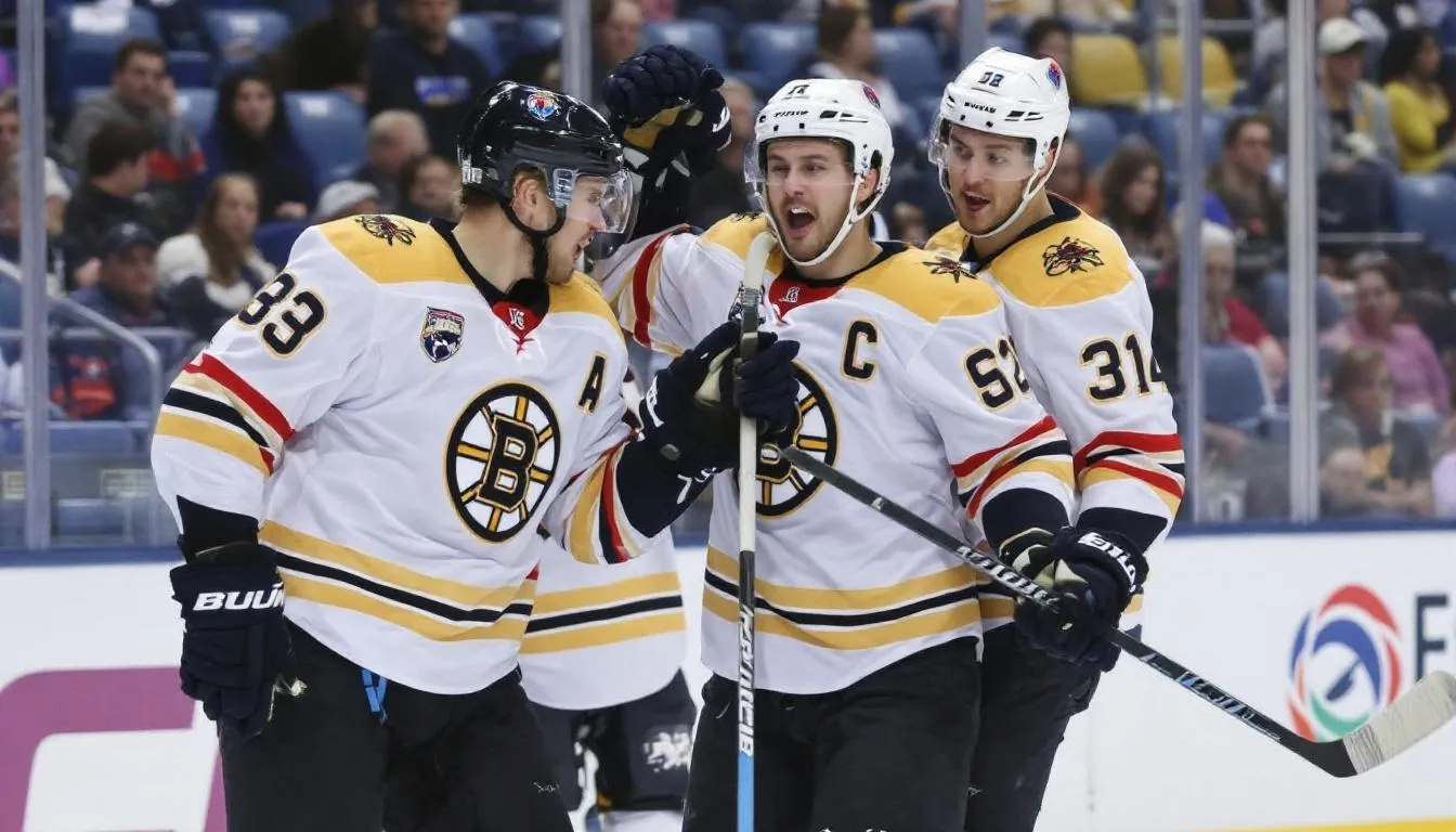 AI-generated illustration for: Panthers End Bruins' Four-Game Win Streak 2-1 at Amerant Ban