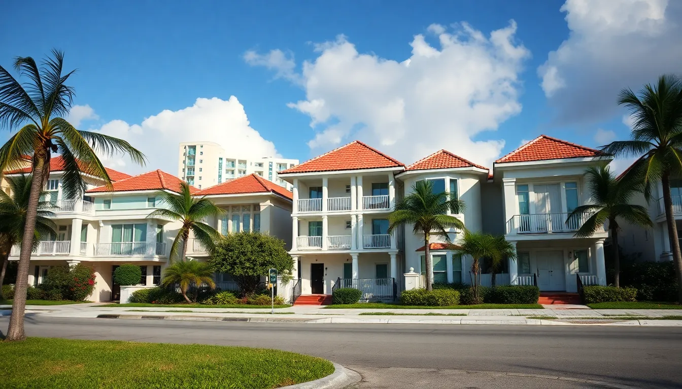 AI-generated illustration for: Miami tops global housing bubble risk list with 1.73 score, 