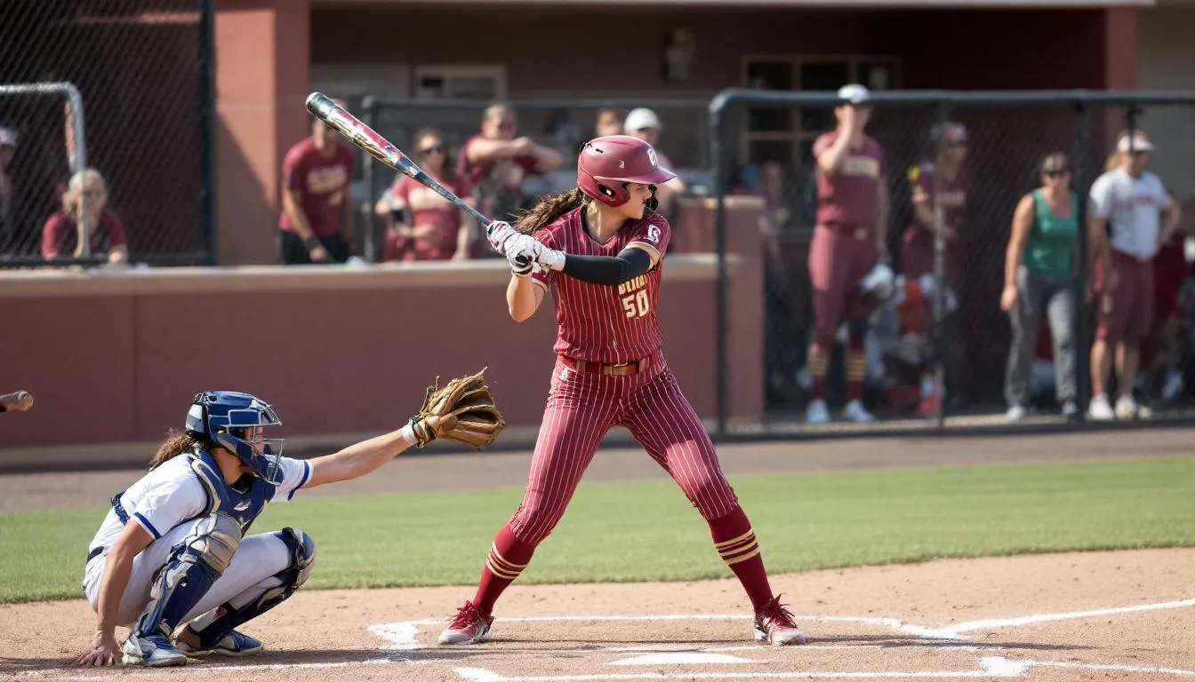 AI-generated illustration for: Anna Hinde's Two-Run Homer Lifts No. 10 FSU Softball Past Cl