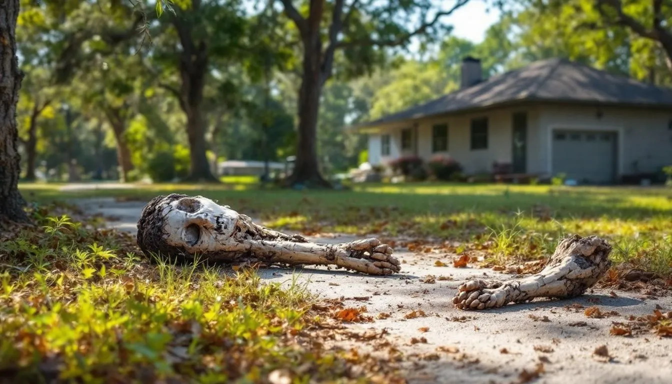 AI-generated illustration for: Palm Bay man arrested after human remains found in suitcases