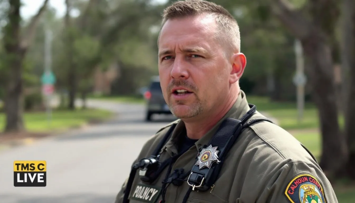 AI-generated illustration for: Calhoun County Deputy Steven Bruner Dies After Wildfire Evac