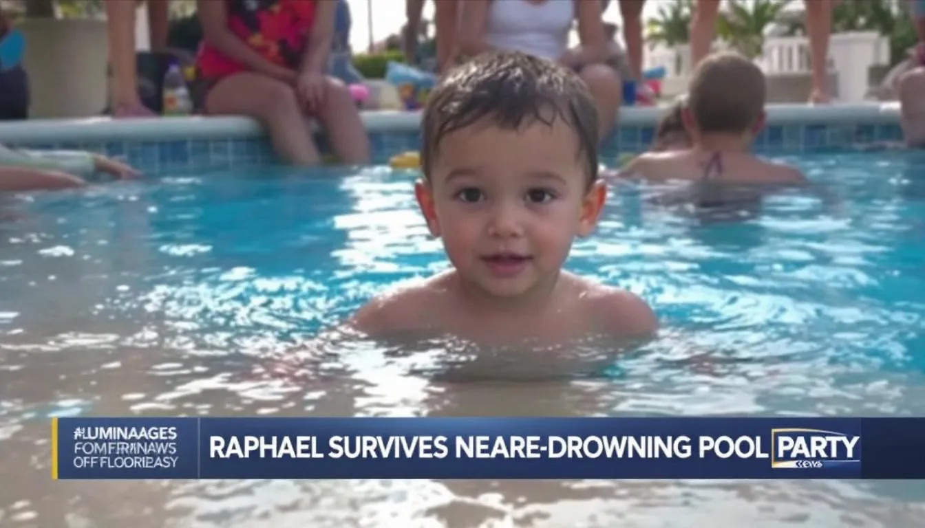 AI-generated illustration for: 2-year-old Raphael survives near-drowning at Miami-Dade pool