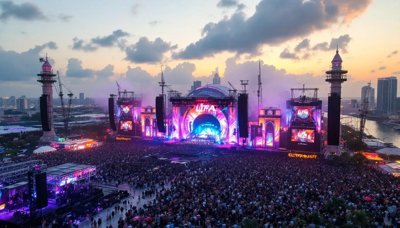 AI-generated illustration for: Ultra Music Festival returns to Miami for 27th year with vet