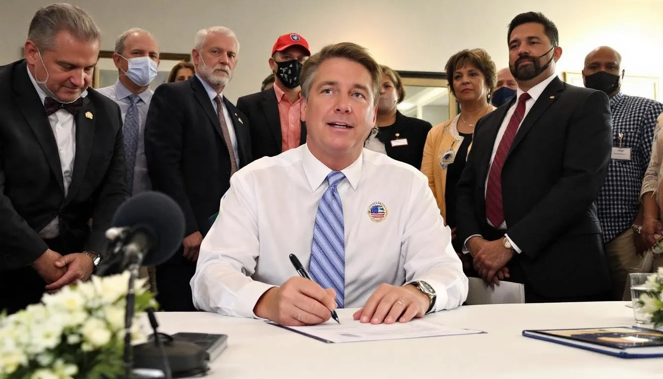 AI-generated illustration for: DeSantis Signs Election Integrity Bill at The Villages Expan