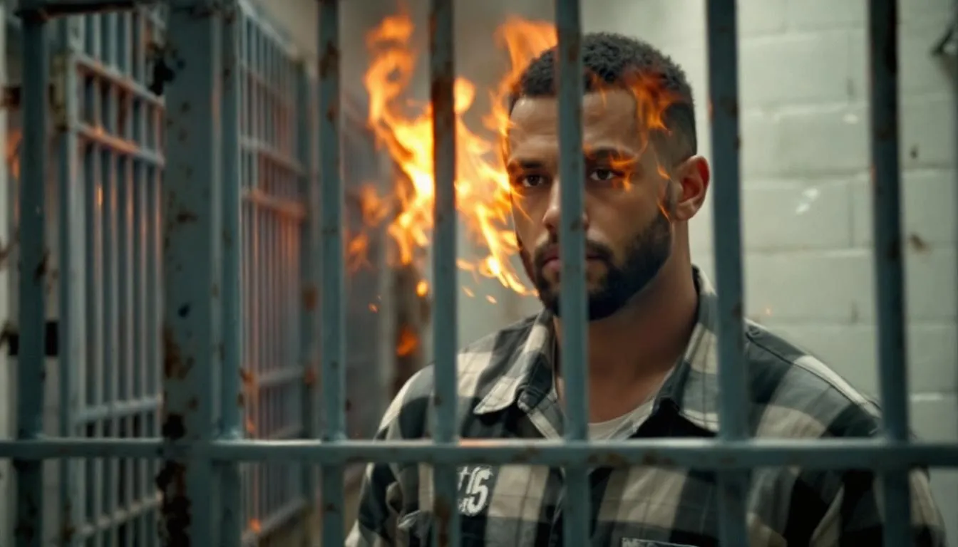 AI-generated illustration for: Florida inmate Christopher Clardy faces arson charges after