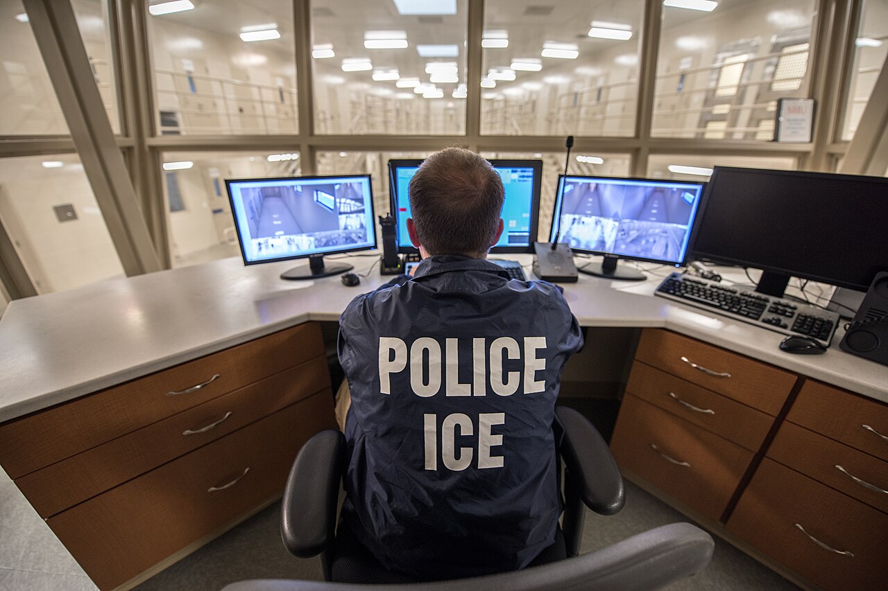 An ICE ERO officer monitors a detention facility in Buffalo, NY.