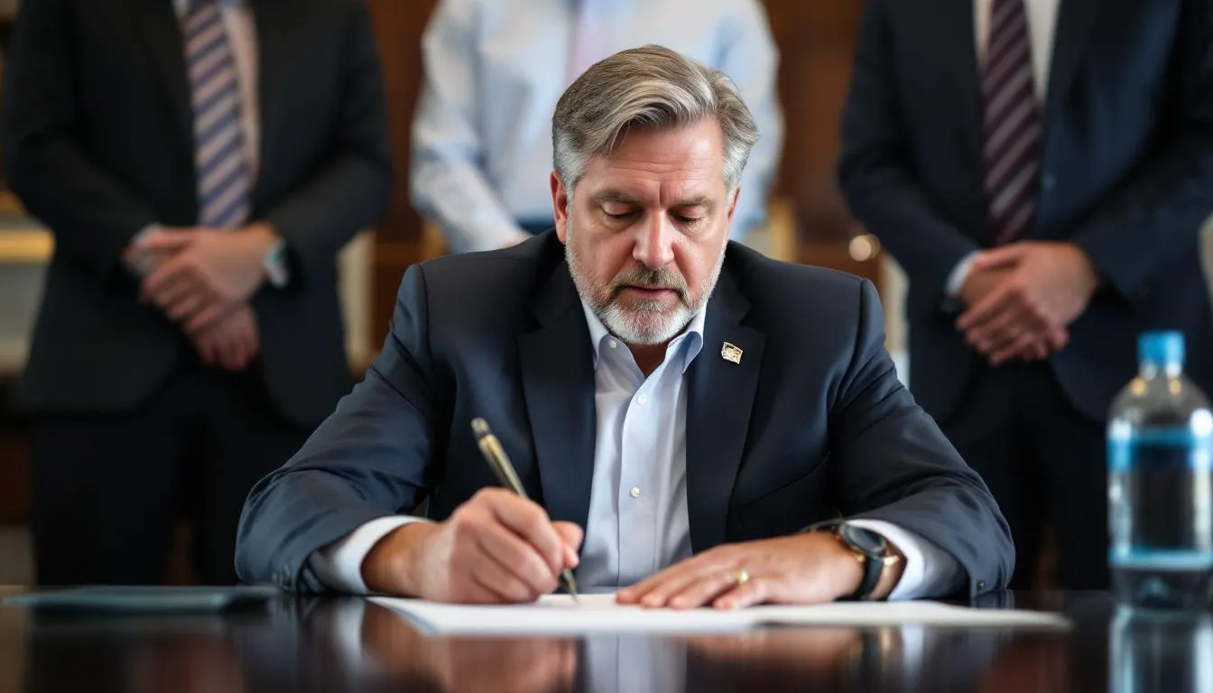 AI-generated illustration for: DeSantis signs law allowing Florida to designate domestic te