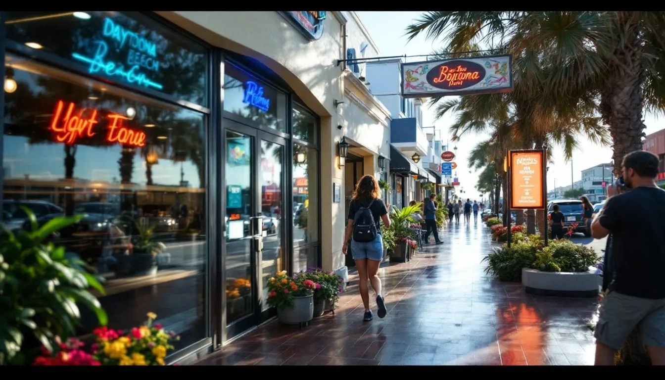 AI-generated illustration for: Daytona Beach businesses report cancellations after viral ta