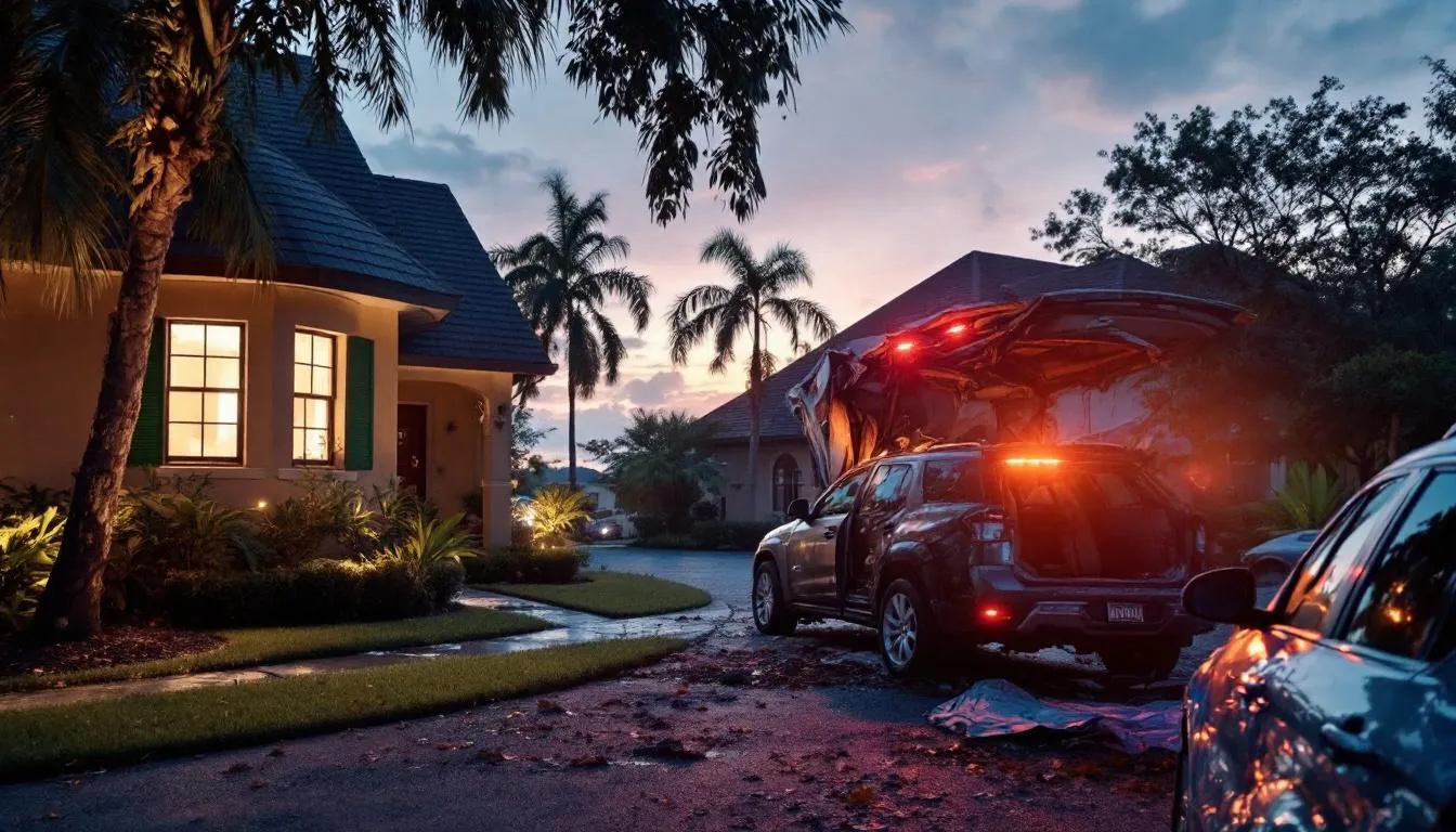 AI-generated illustration for: Driver crashes SUV into Fort Lauderdale woman's home of 40 y