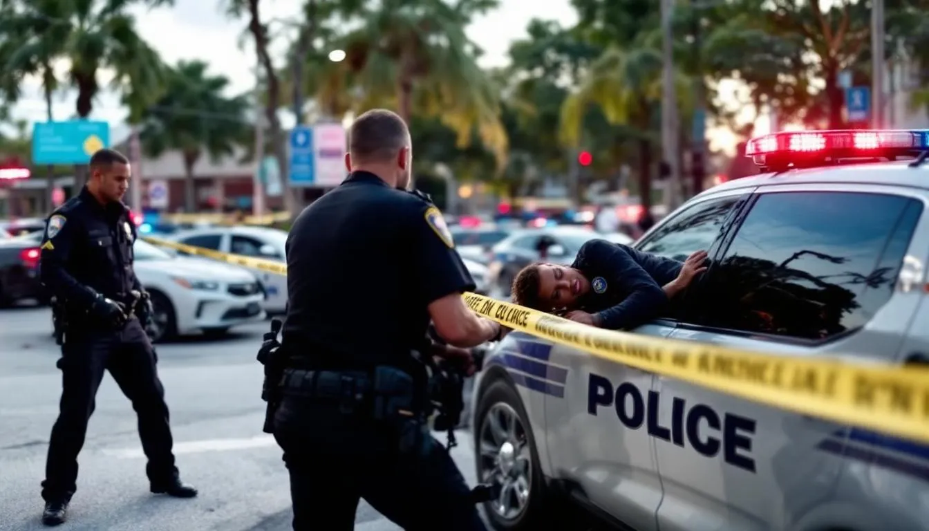 AI-generated illustration for: Miami-Dade deputy shoots 15-year-old in foot during Goulds c